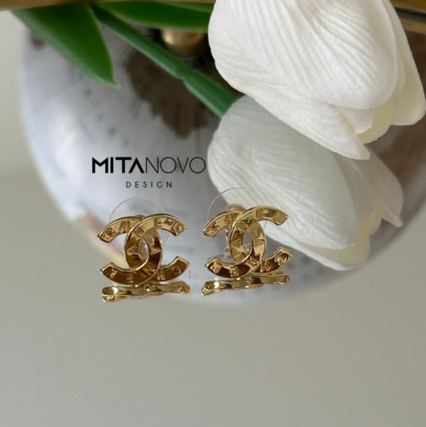 Studs Gold Earrings - Image 2