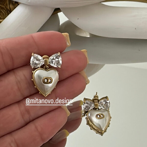 Heart Dangling Earrings - Image 2